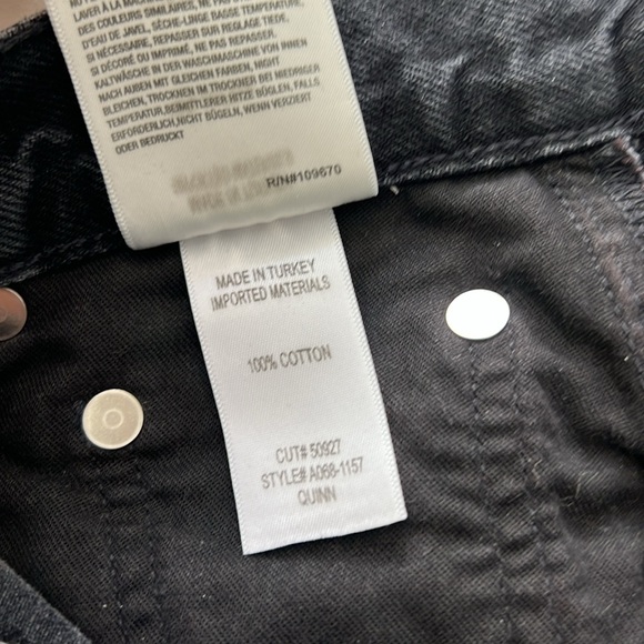 AGOLDE Quinn Buttonfly Denim Mini Skirt in Cult Black Size 24 $128 - Picture 7 of 9